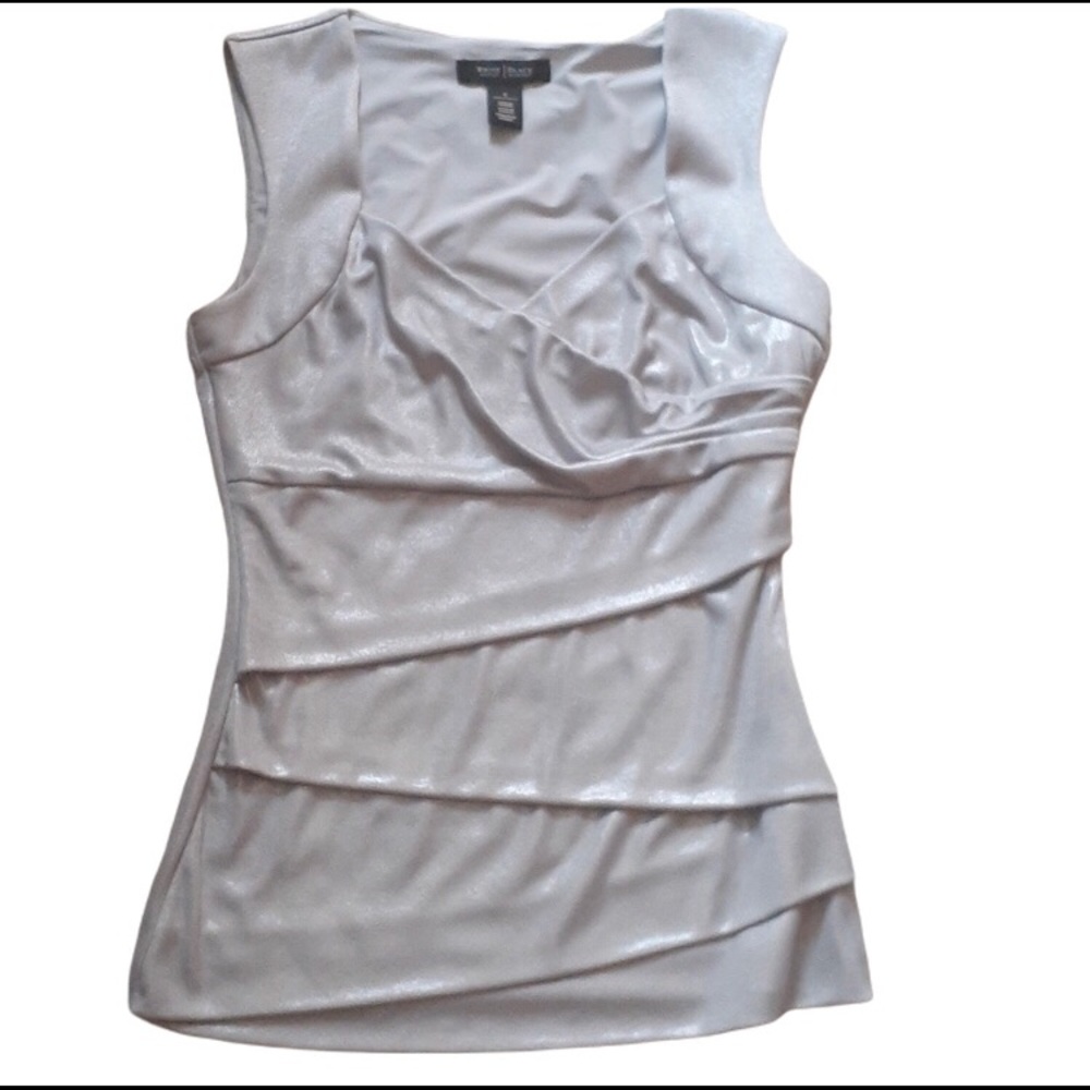 WHBM  Sleeveless Silver Top Small